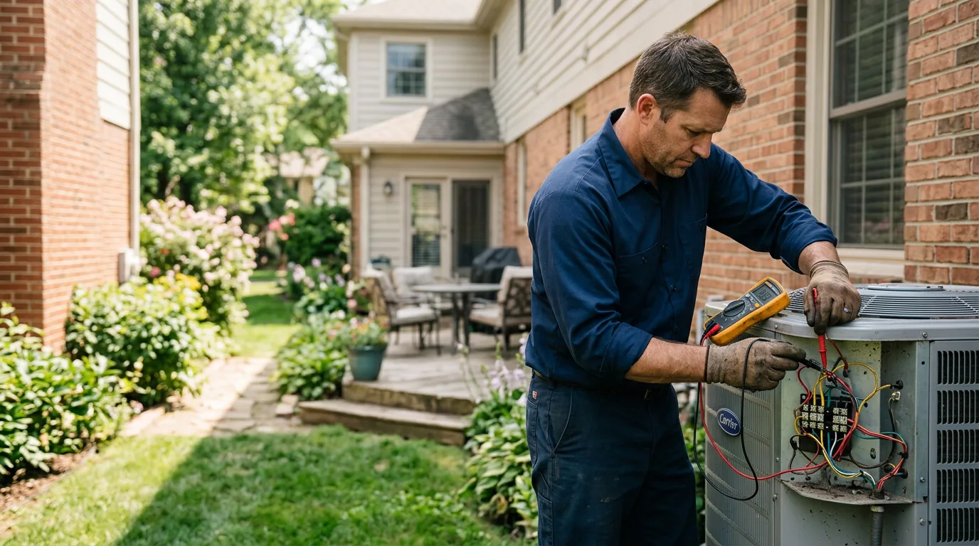 HVAC technician working near Cypress, IL